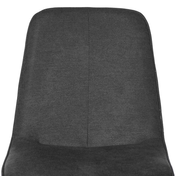 Silla KAREN, Textil Gris Oscuro / Metal Efecto Madera - Vackart