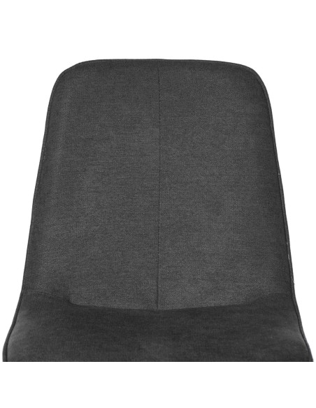 Silla KAREN, Textil Gris Oscuro / Metal Efecto Madera - Vackart