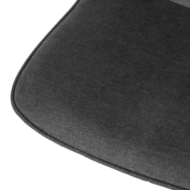 Silla KAREN, Textil Gris Oscuro / Metal Efecto Madera - Vackart