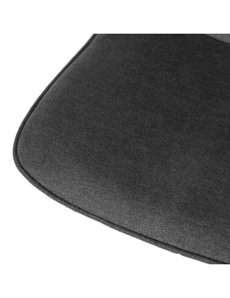 Silla KAREN, Textil Gris Oscuro / Metal Efecto Madera - Vackart