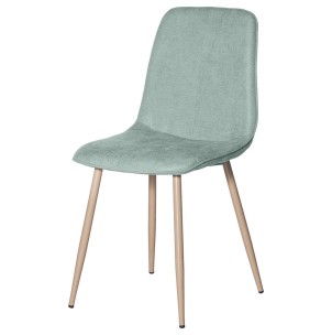 Silla KAREN, Textil Menta / Metal Efecto Madera - Vackart. La más exclusiva selección de sillas de diseño nórdico en Vackart, tu tienda de diseño online.