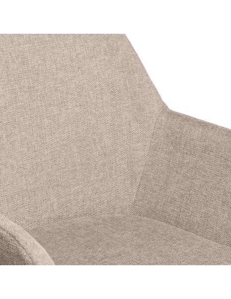 Silla con Brazos NOOR, Textil Beige / Metal Negro - Vackart