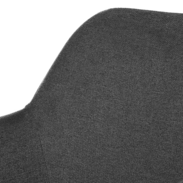 Silla con Brazos NOOR, Textil Gris Oscuro / Metal Negro - Vackart