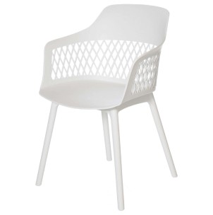 Silla con Brazos TOSH, Polipropileno Blanco - Vackart. La más exclusiva selección de sillas de diseño en Vackart, tu tienda de diseño online.
