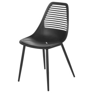Silla NED, Polipropileno / Metal Negro - Vackart. La más exclusiva selección de sillas de diseño en Vackart, tu tienda de diseño online.