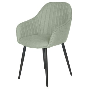 Silla con Brazos WITTA, Textil Menta / Metal Negro - Vackart. La más exclusiva selección de sillas de diseño nórdico en Vackart, tu tienda de diseño.