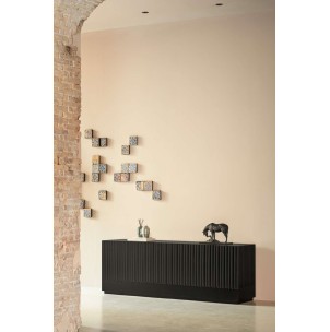 Aparador DORIC 198x48 cm, Negro / Interior Antracita - Teulat. Vackart 2