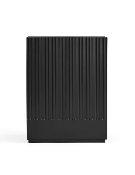Aparador DORIC 91x120 cm, Negro / Interior Antracita - Teulat. Vackart