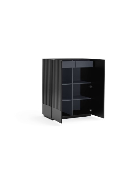 Aparador DORIC 91x120 cm, Negro / Interior Antracita - Teulat. Vackart