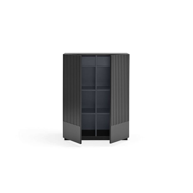 Aparador DORIC 91x120 cm, Negro / Interior Antracita - Teulat. Vackart