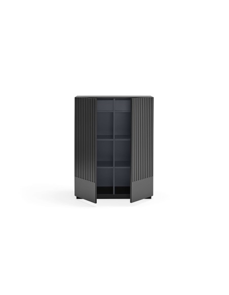 Aparador DORIC 91x120 cm, Negro / Interior Antracita - Teulat. Vackart