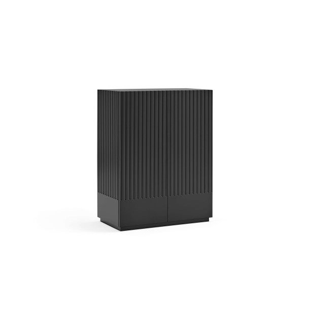Aparador DORIC 91x120 cm, Negro / Interior Antracita - Teulat. Vackart