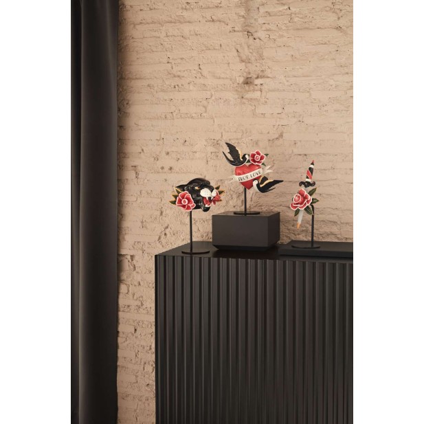 Aparador DORIC 91x120 cm, Negro / Interior Antracita - Teulat. Vackart