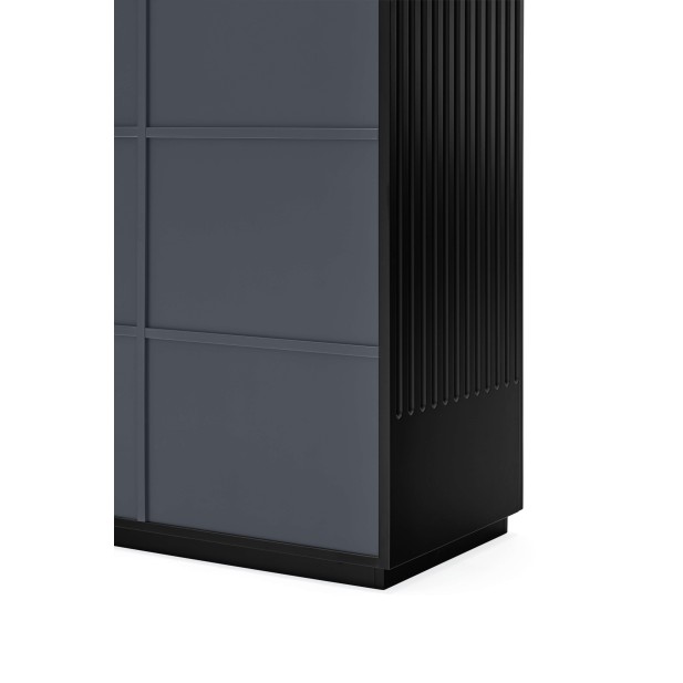 Aparador DORIC 91x120 cm, Negro / Interior Antracita - Teulat. Vackart