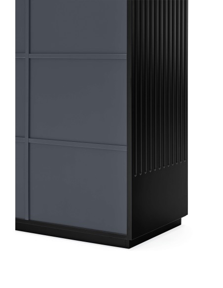Aparador DORIC 91x120 cm, Negro / Interior Antracita - Teulat. Vackart