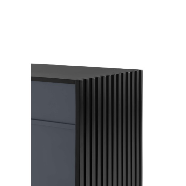 Aparador DORIC 91x120 cm, Negro / Interior Antracita - Teulat. Vackart