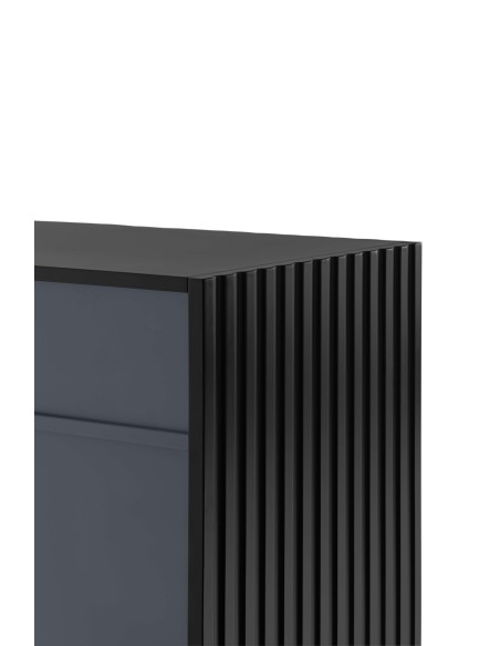 Aparador DORIC 91x120 cm, Negro / Interior Antracita - Teulat. Vackart