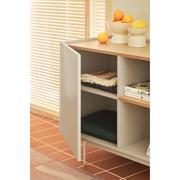 Aparador OTTO 130x45 cm, DM Arena / Roble Natural - Teulat. Vackart