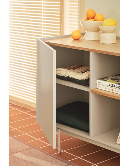 Aparador OTTO 130x45 cm, DM Arena / Roble Natural - Teulat. Vackart