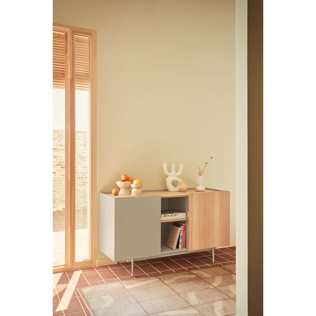 Aparador OTTO 130x45 cm, DM Arena / Roble Natural - Teulat. Vackart