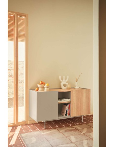 Aparador OTTO 130x45 cm, DM Arena / Roble Natural - Teulat. Vackart