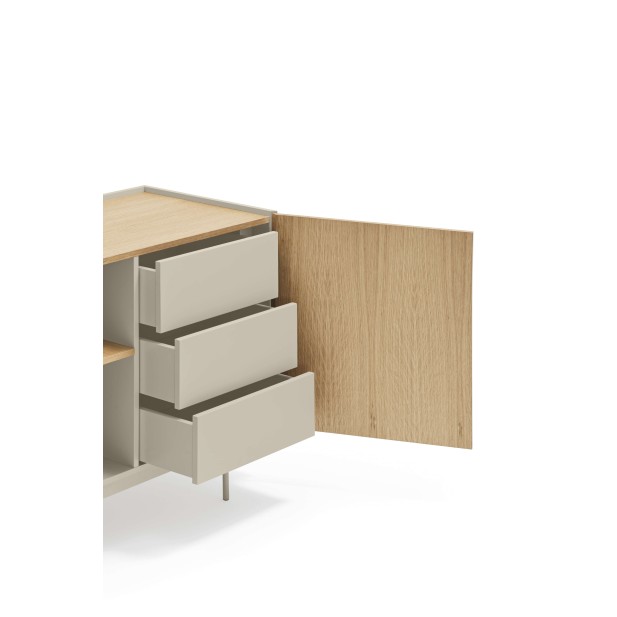 Aparador OTTO 130x45 cm, DM Arena / Roble Natural - Teulat. Vackart