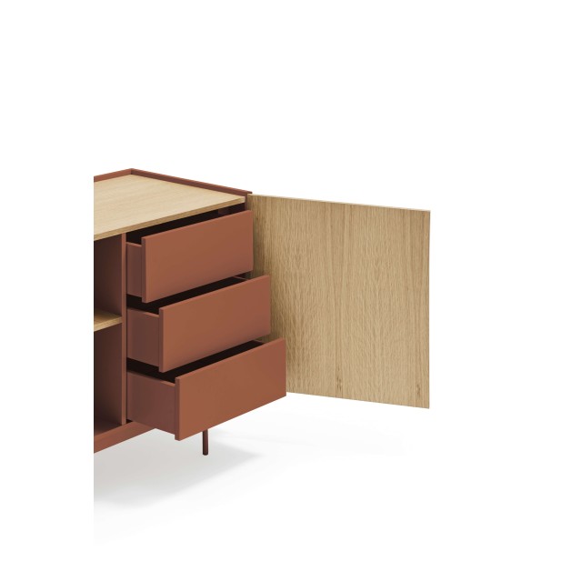 Aparador OTTO 130x45 cm, DM Teja / Roble Natural - Teulat. Vackart Aparador OTTO 130x45 cm, DM Teja / Roble Natural - Teulat. Vackart