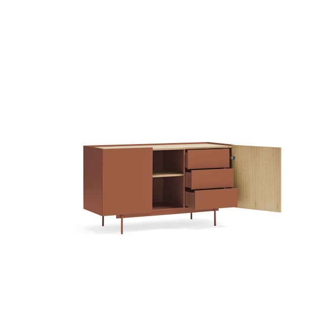 Aparador OTTO 130x45 cm, DM Teja / Roble Natural - Teulat. Vackart Aparador OTTO 130x45 cm, DM Teja / Roble Natural - Teulat. Vackart