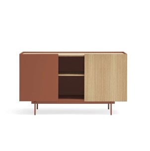 Aparador OTTO 130x45 cm, DM Teja / Roble Natural - Teulat. Vackart