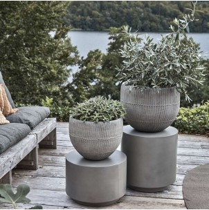 Set 2 Macetas HDBrave, Cemento Gris - House Doctor. Vackart 2