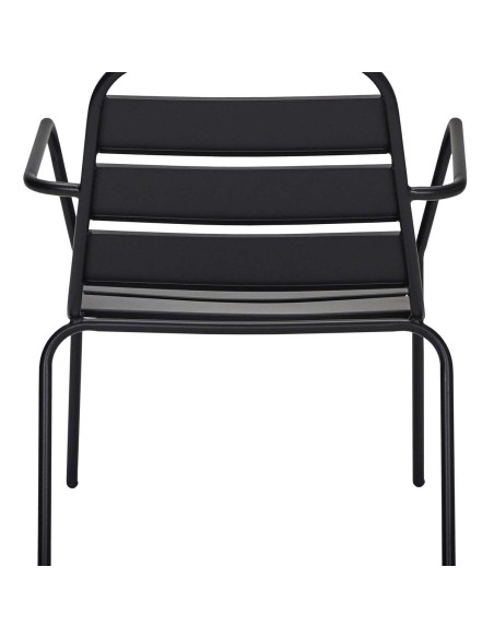 Silla Exterior con Brazos HDHelo, Metal Negro - House Doctor. Vackart