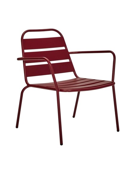 Silla Exterior con Brazos HDHelo, Metal Rojo - House Doctor. Vackart