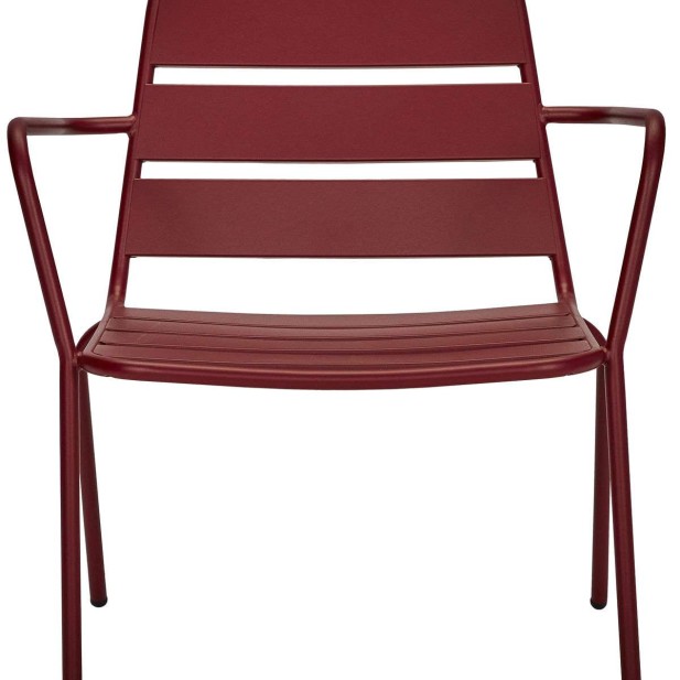Silla Exterior con Brazos HDHelo, Metal Rojo - House Doctor. Vackart