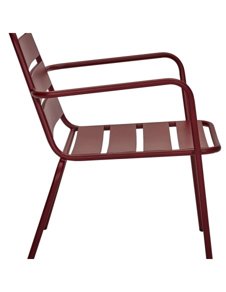 Silla Exterior con Brazos HDHelo, Metal Rojo - House Doctor. Vackart