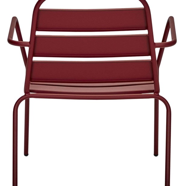 Silla Exterior con Brazos HDHelo, Metal Rojo - House Doctor. Vackart