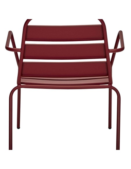 Silla Exterior con Brazos HDHelo, Metal Rojo - House Doctor. Vackart