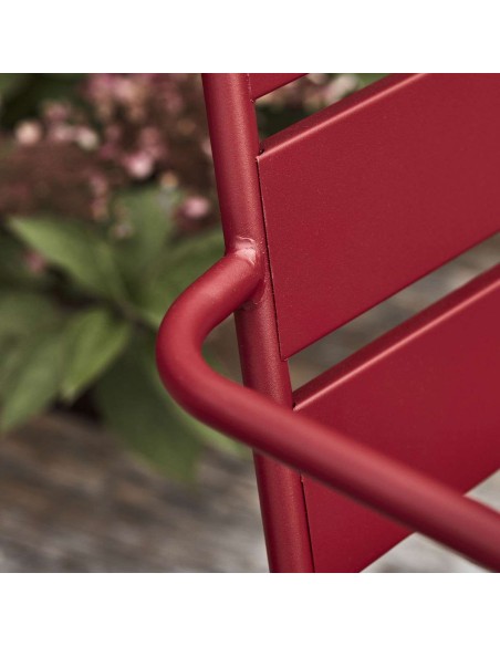 Silla Exterior con Brazos HDHelo, Metal Rojo - House Doctor. Vackart