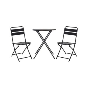 Set 1 Mesa Ø 60 cm y 3 Sillas HDHelo, Negro - House Doctor. Las exclusivas sillas de diseño nórdico de House Doctor en Vackart, tu tienda de diseño online.