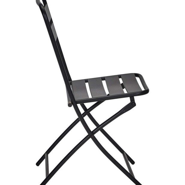 Set 1 Mesa Ø 60 cm y 3 Sillas HDHelo, Negro - House Doctor. Vackart