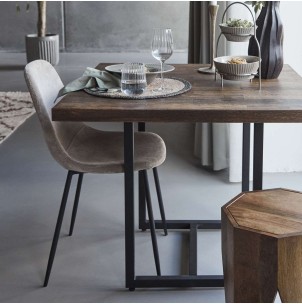 Mesa HDTnak 90x90 cm de Comedor, Mango / Metal - House Doctor. Vackart 2