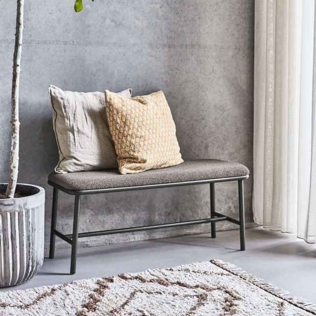 Banco HDToda, Textil Marrón / Metal - House Doctor. Vackart