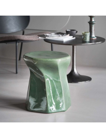 Taburete Bajo HDLapo, Cerámica Verde - House Doctor. Vackart