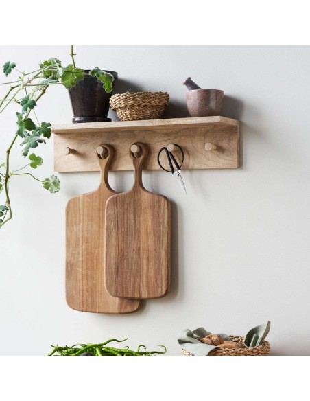 Perchero de Pared HDSate 5 Perchas, Natural - House Doctor. Vackart