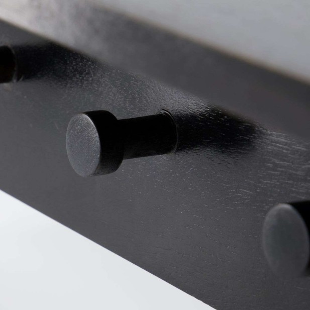 Perchero de Pared HDSate 5 Perchas, Negro - House Doctor. Vackart