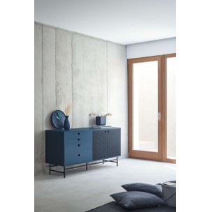 Aparador PUNTO 150x47 cm, Gris Antracita / Negro - Teulat. Vackart - Teulat. Vackart 2