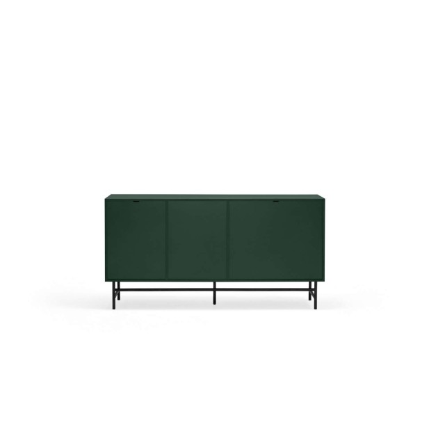Aparador PUNTO 150x47 cm, Negro / Verde Oscuro - Teulat