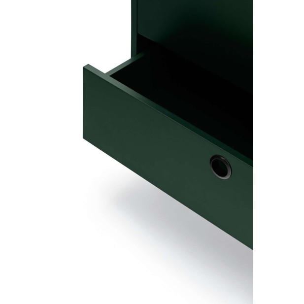 Aparador PUNTO 150x47 cm, Negro / Verde Oscuro - Teulat