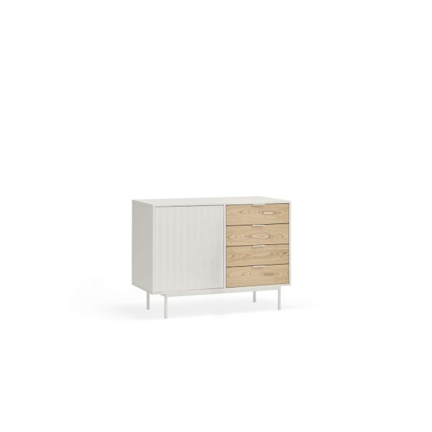 Aparador SIERRA 108x47 cm, DM Blanco / Roble - Teulat. Vackart Aparador SIERRA 108x47 cm, DM Blanco / Roble - Teulat. Vackart