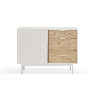 Aparador SIERRA 108x47 cm, DM Blanco / Roble - Teulat. Vackart