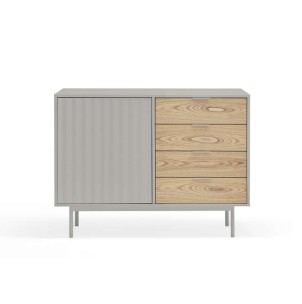 Aparador SIERRA 108x47 cm, DM Gris Claro / Roble - Teulat. Vackart